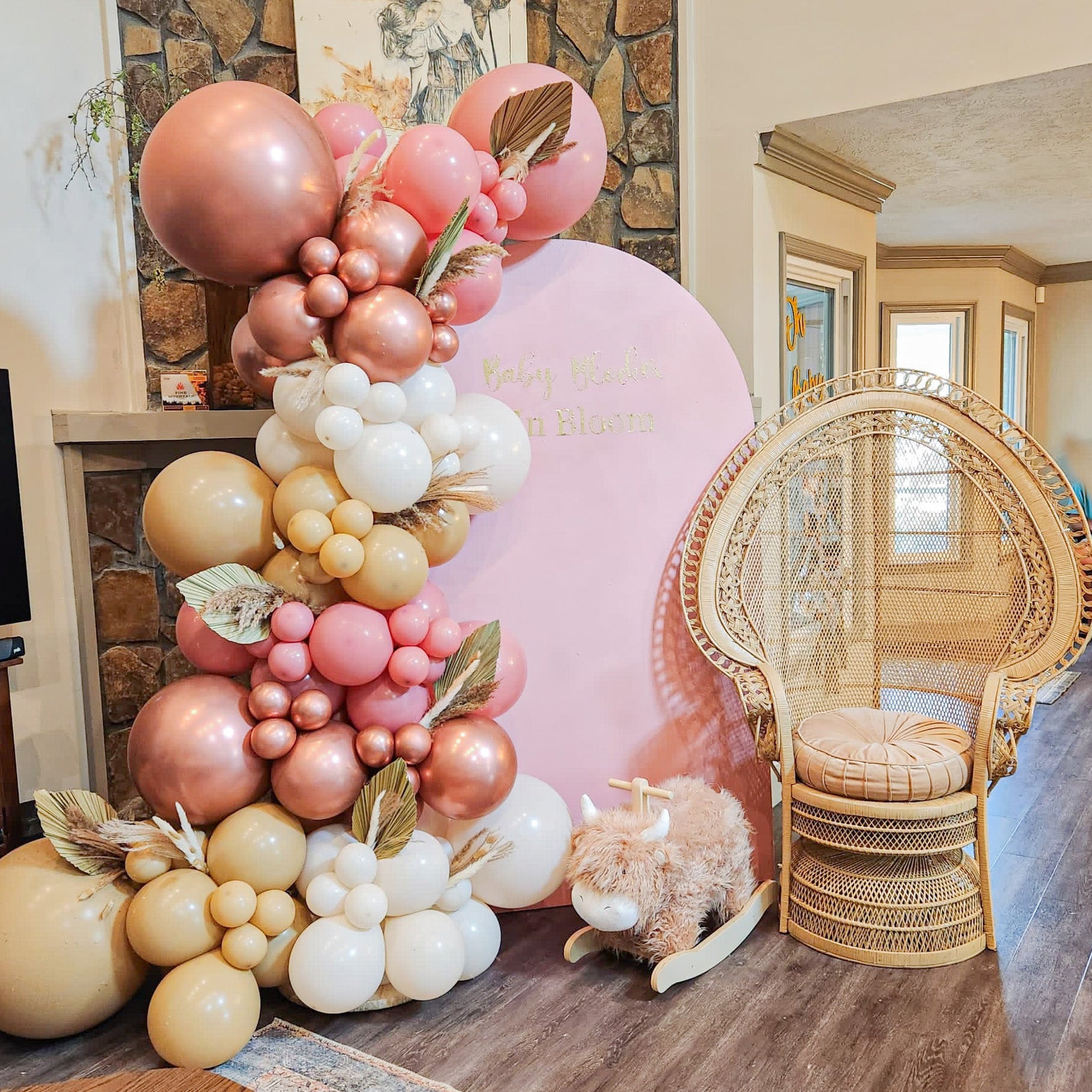 Bohemian Balloons for a Boho Baby Shower